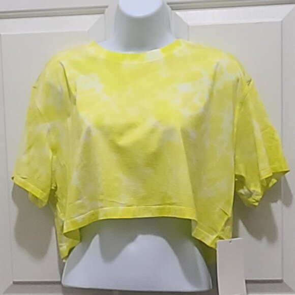 Lululemon Combo All Yours Cropped Tie Dye Tee W/Fly Away Tamer Headband - Picture 1 of 7